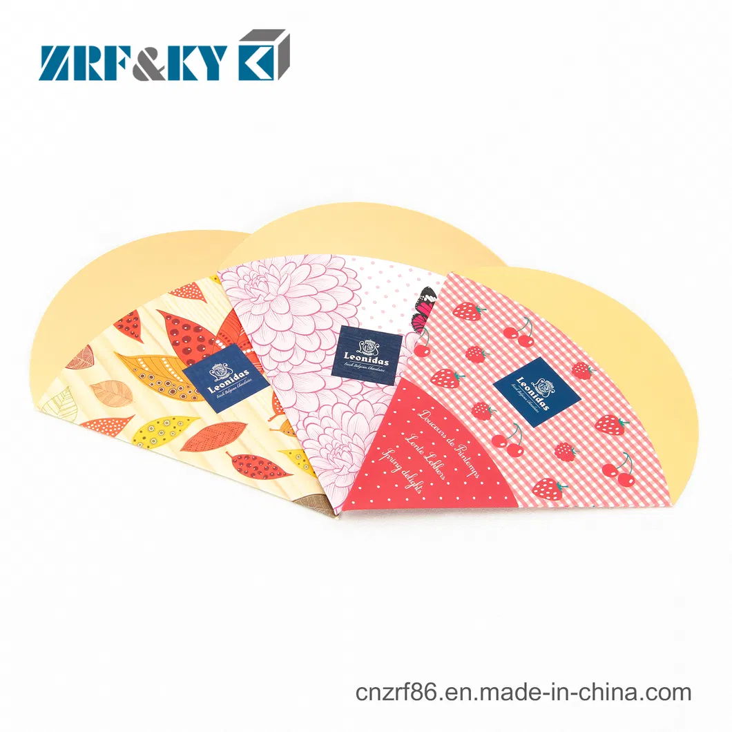 Caixas de presente de papel artístico para embalagem de cone de chocolate doce personalizado