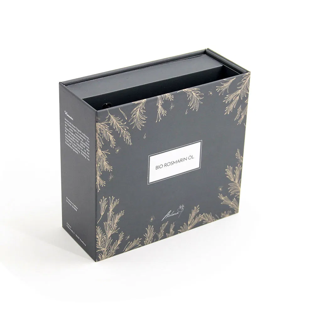 Caixa de presente de papelão rígido de luxo personalizada com fechamento magnético e impressão de logotipo personalizada para cosméticos