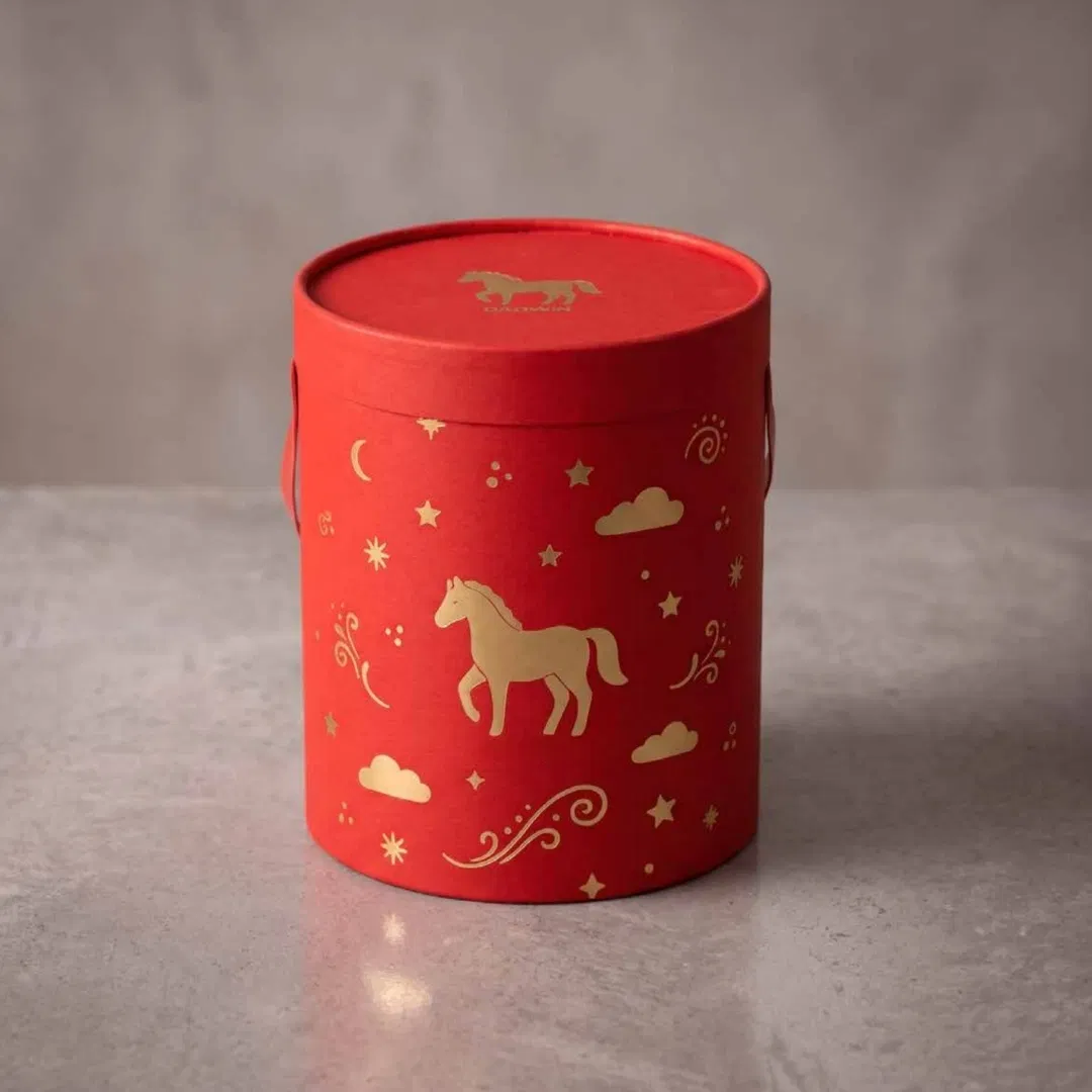Frasco de Papel Cosmético em Tubo Impresso, Tubo de Papel Kraft para Leite em Pó, Tubo de Presente para Vinho Tinto, Embalagem de Tubo Redondo, Caixa de Embalagem para Carne Desfiada, Espeto de Churrasco, Caixa de Presente para Vela