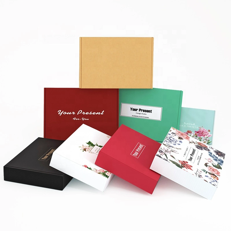 Caixa de Embalagem para Envio de Roupas, Sapatos, Vinhos e Cosméticos em Papelão Corrugado Rígido com Logotipo Personalizado para E-Commerce