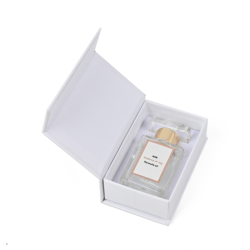Caixa Rígida de Perfume de Luxo com Logo Personalizado e Fechamento Magnético para Embalagem de Conjunto de Presentes
