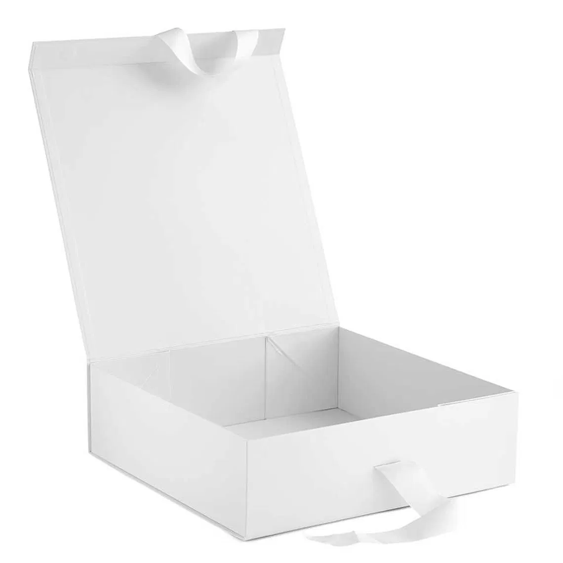 Embalagem de presente de roupa de papelão preto grande e luxuoso personalizado
