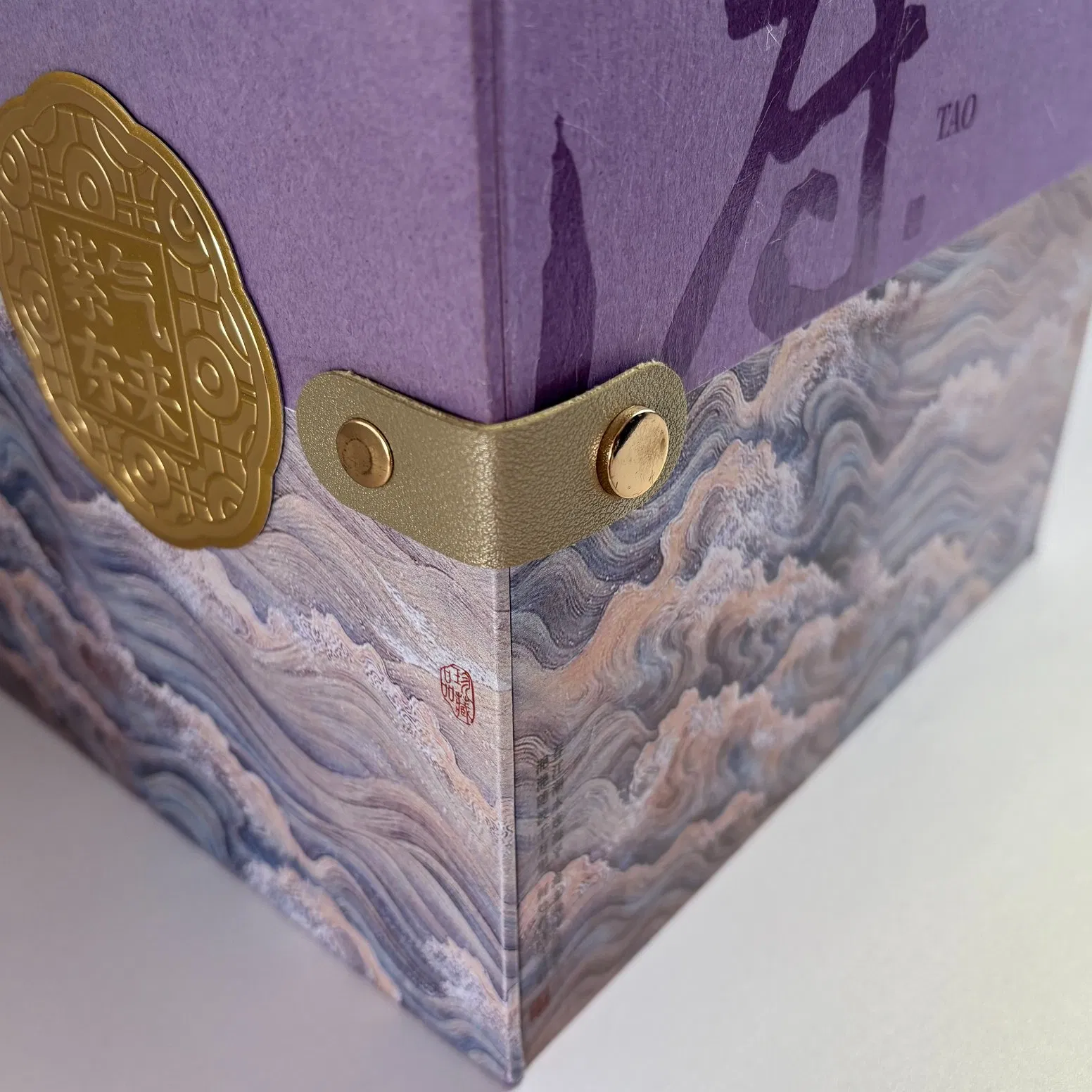 Caixa de Presente Rígida de Luxo com Fecho de Couro e Impressão Personalizada 4-Drawer