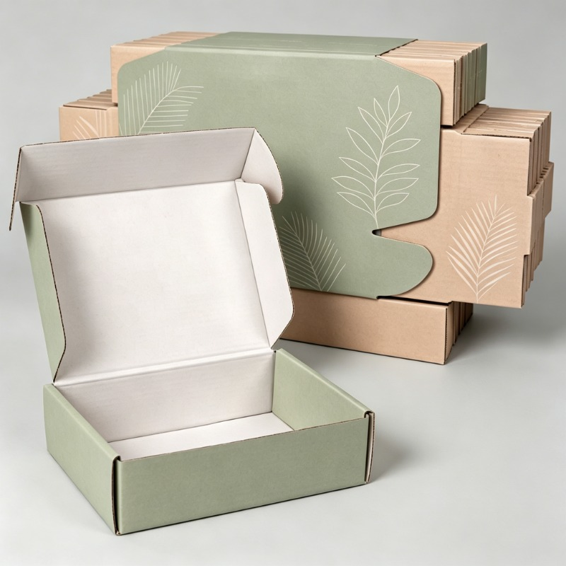 Embalagem de Caixa de Papelão Personalizada com Estampa, Estilo de Pasta Corrugada, Reciclável, Logotipo, Embalagem de Presente Rosa para Joias, Caixa para Sapatos e Roupas, Caixa Postal de Papel para Envio