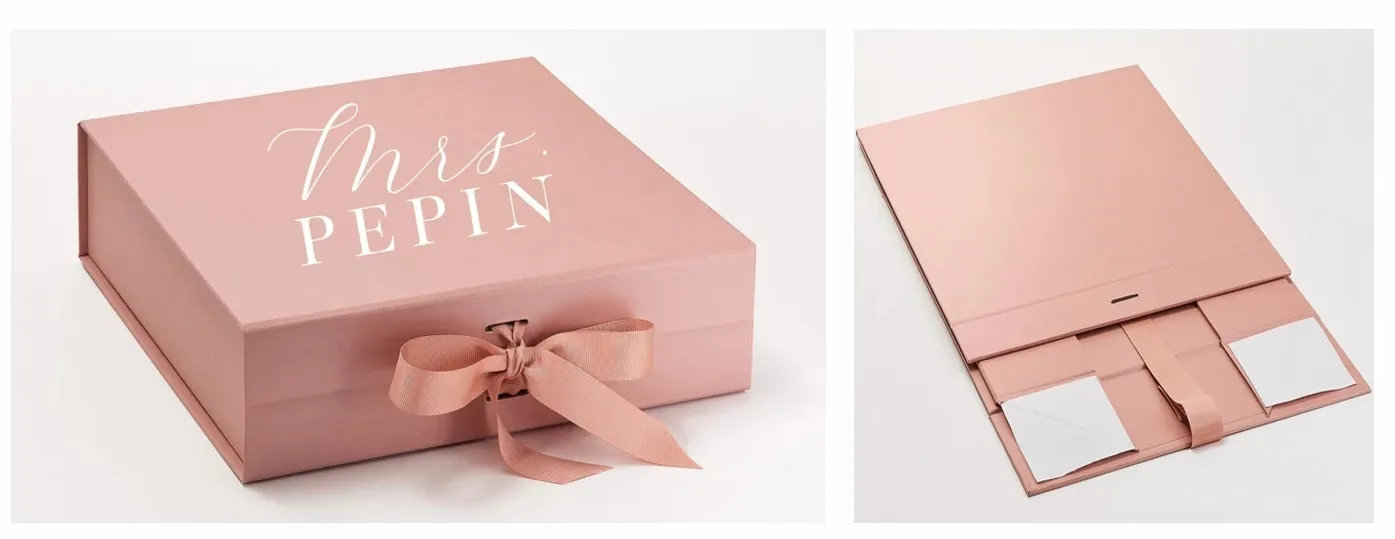 Caixa de embalagem de presente de papelão personalizada de luxo para roupas com tampa grande