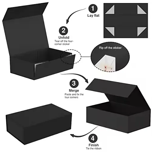 Caixa de embalagem de presente de papelão personalizada de luxo para roupas com tampa grande