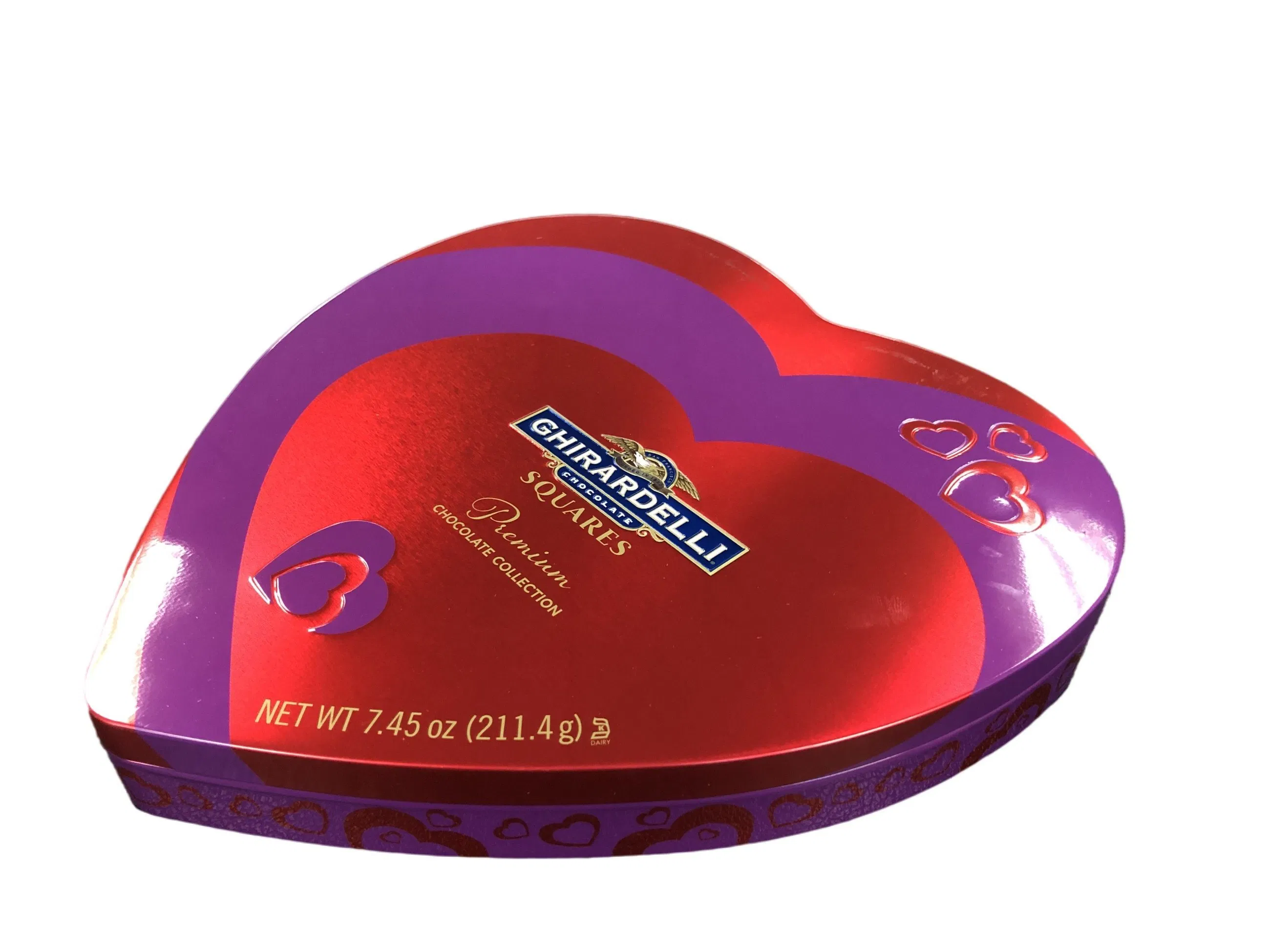 Lata de metal em forma de coração para chocolates, biscoitos, doces, menta, embalagem de presente de Natal