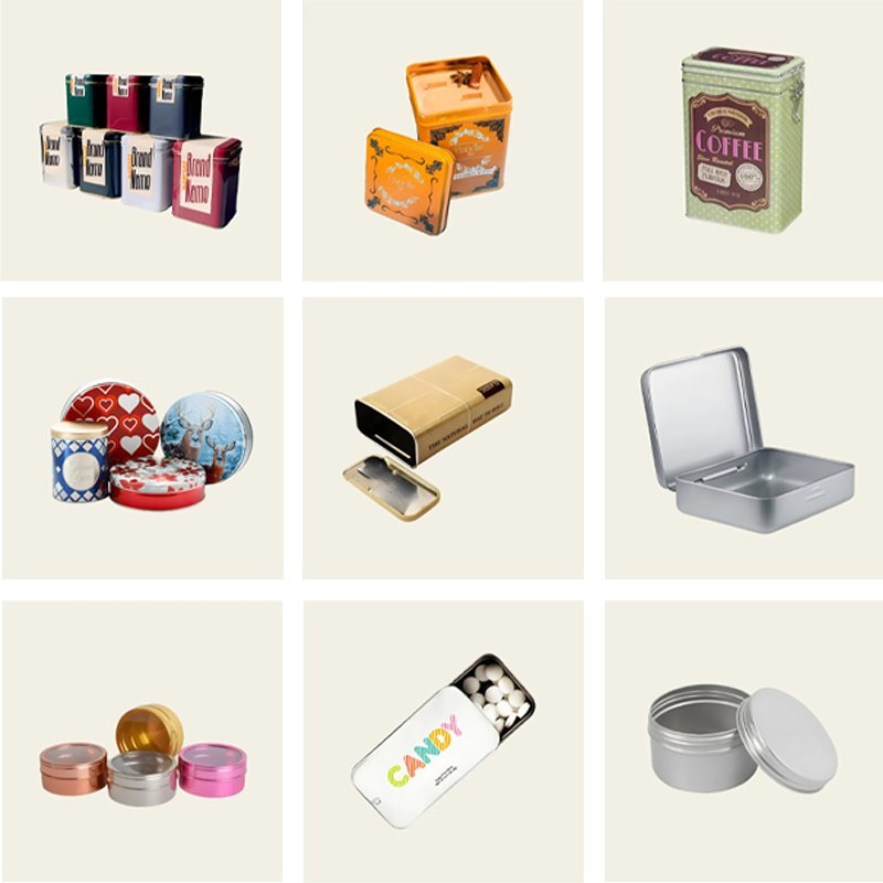 Perfume sólido personalizado, bálsamo labial, banho de sal, blush cosmético, cera em pó facial, creme, sabonete corporal, manteiga, pomada, vela, lata de metal, embalagem de tinplate, caixa de armazenamento para presente