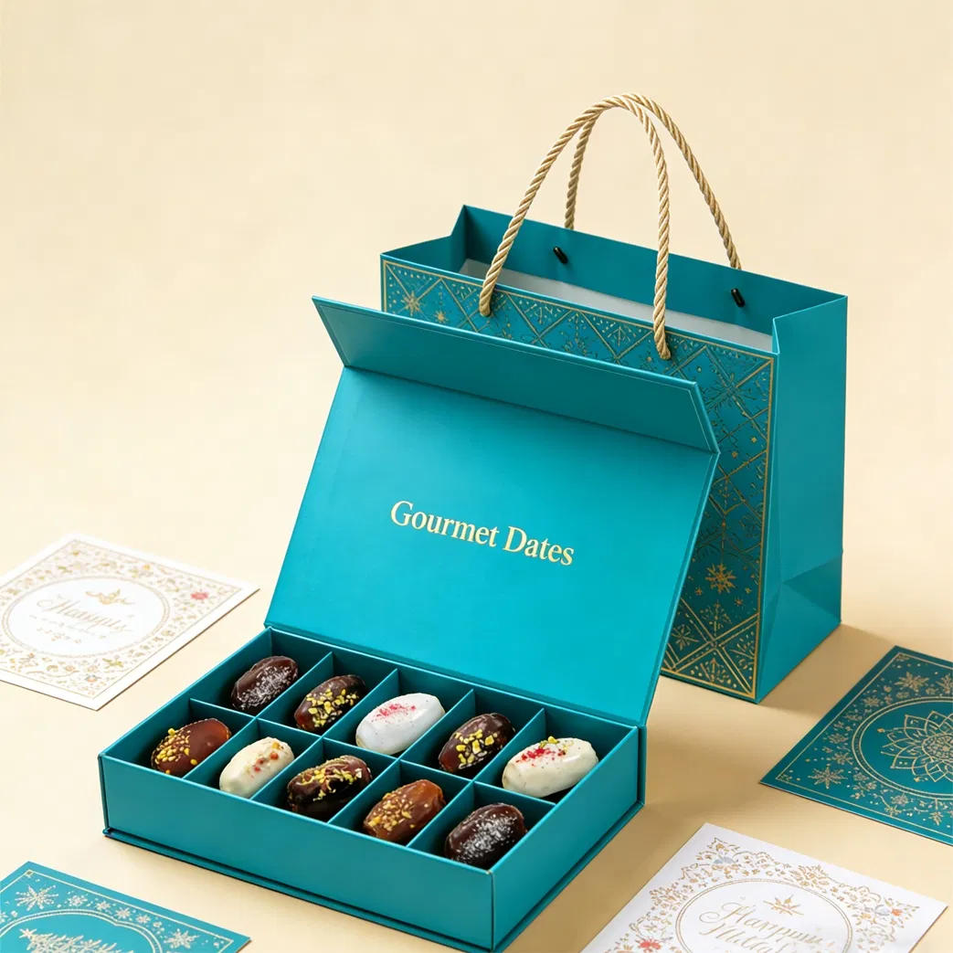 Caixa de presente magnética de papelão personalizado de luxo para embalagem de chocolate, joias e perfume