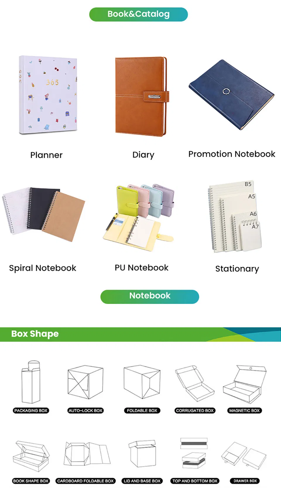 Variedade de designs