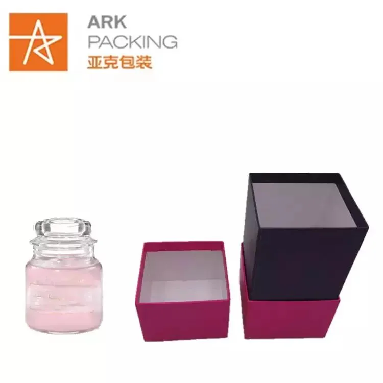 Caixas de presente de papelão de luxo personalizadas para embalagens de frascos de perfume, caixas de papelão com tampa e base para velas