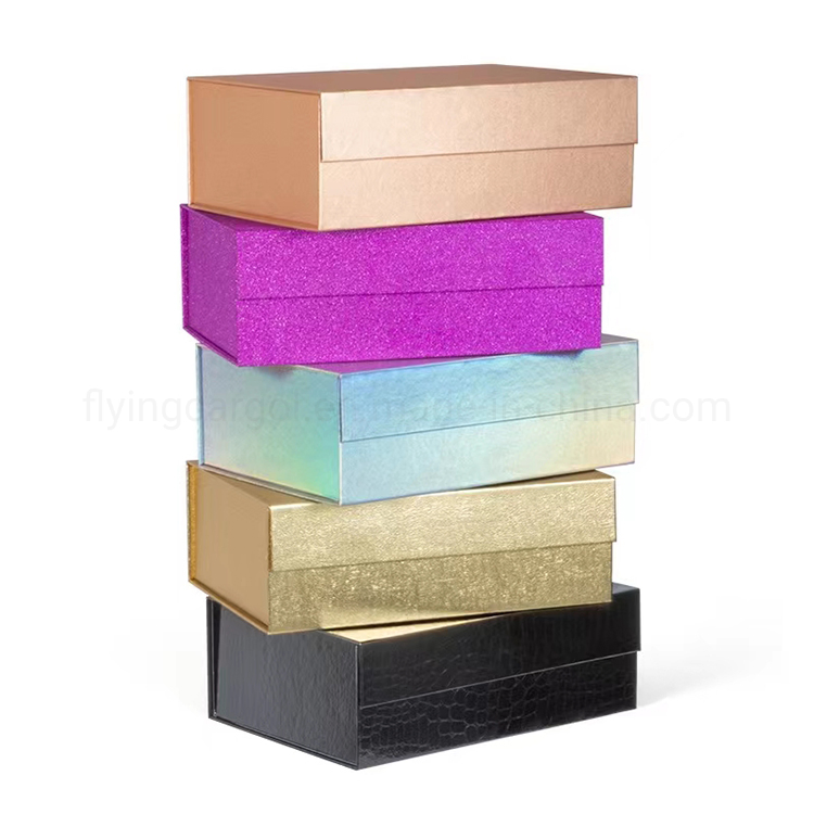 Produto de Cuidado da Pele de Luxo Dourado; Caixas de Papel de Presente Biodegradáveis com Logo Impresso Personalizado