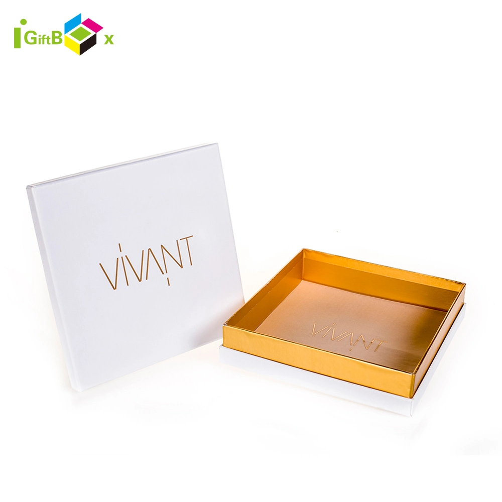 Impressão de Logotipo Personalizado de Luxo em Papel Cartão Branco Premium para Embalagem de Snacks, Biscoitos, Pães, Doces, Chocolates Trufados e Caixas de Presente de Chocolate