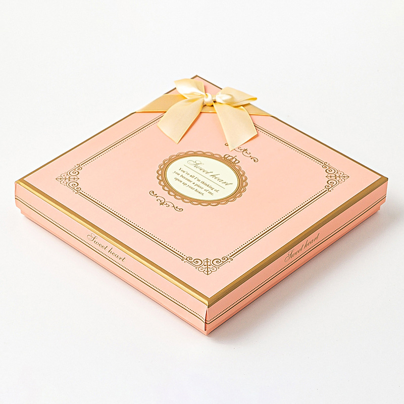 Caixa de presente de luxo biodegradável para embalagem de doces de casamento com logotipo personalizado, caixa vazia para chocolates e guloseimas