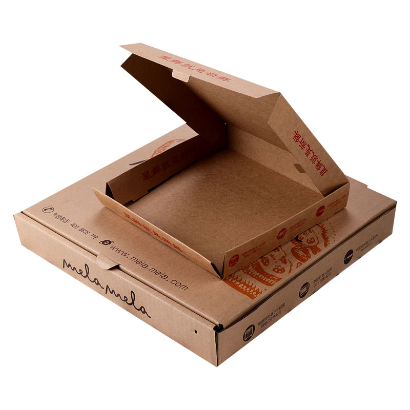 Embalagem de papel ondulado para pizza personalizada, ecológica, biodegradável e descartável para fast food, caixa para viagem