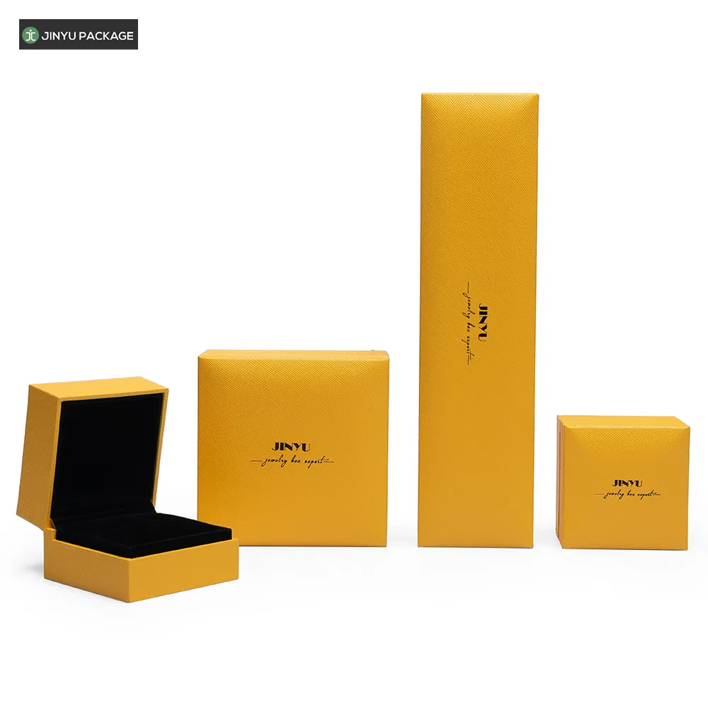 Caixa de Embalagem para Brincos de Papel Amarelo de Luxo Personalizada e Artesanal para Presentes Atacado Fábrica
