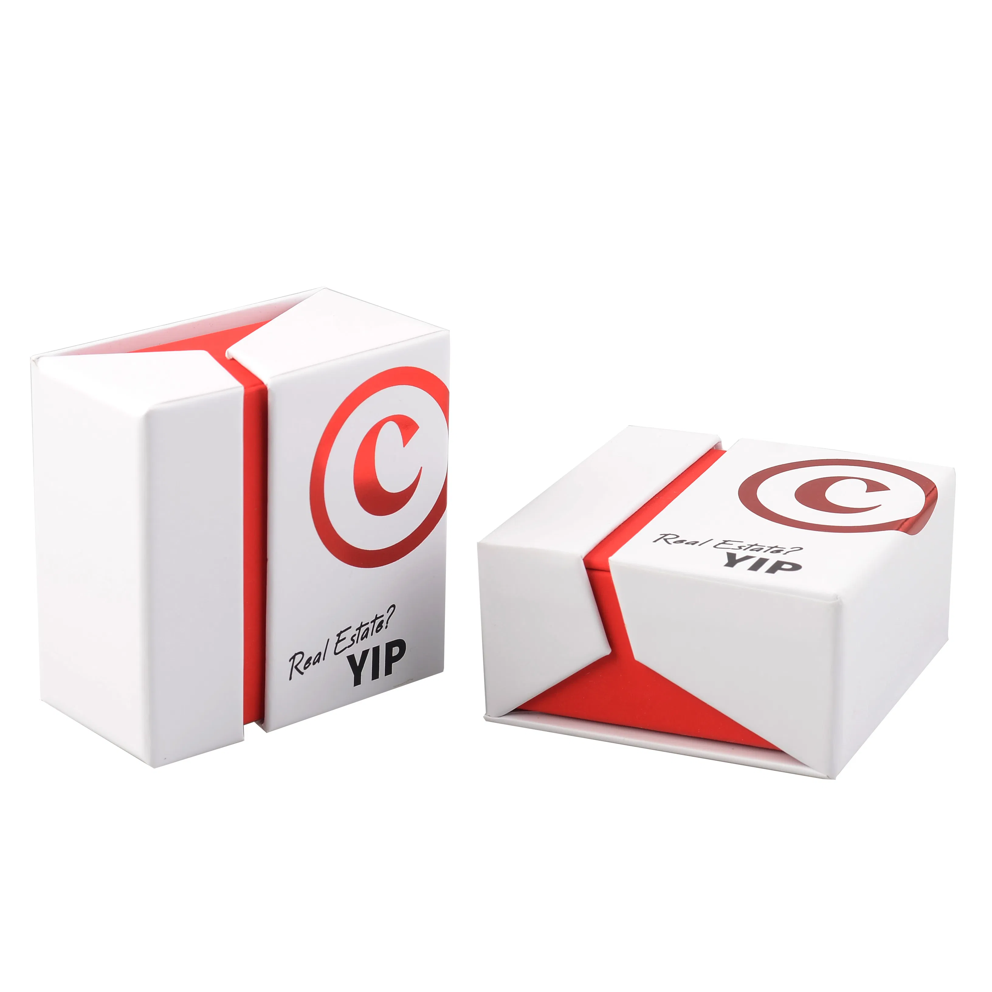 Caixas de joias personalizadas de luxo para anéis, brincos e colares com logotipo