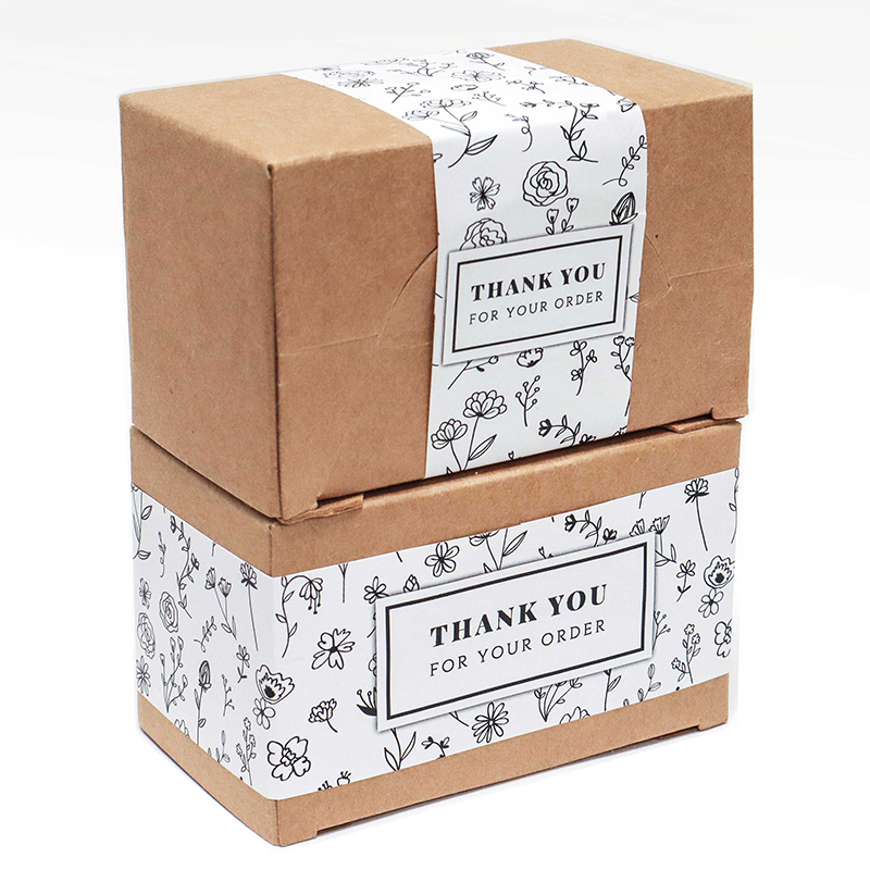 Embalagem de papelão ondulado personalizada para envio postal com adesivos