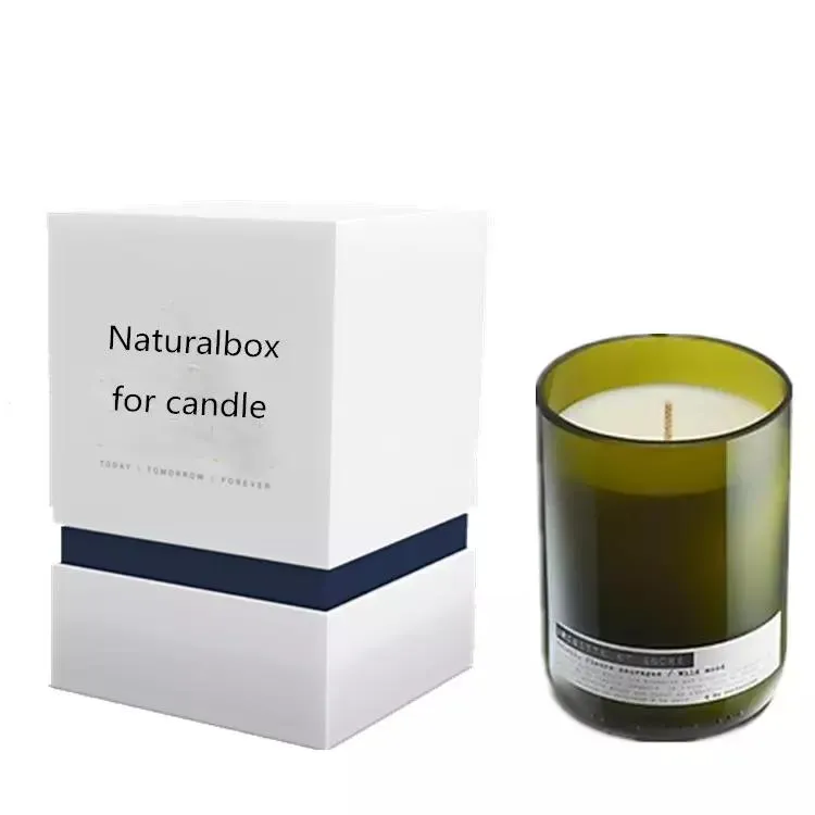 Caixas de presente de papelão de luxo personalizadas para embalagens de frascos de perfume, caixas de papelão com tampa e base para velas