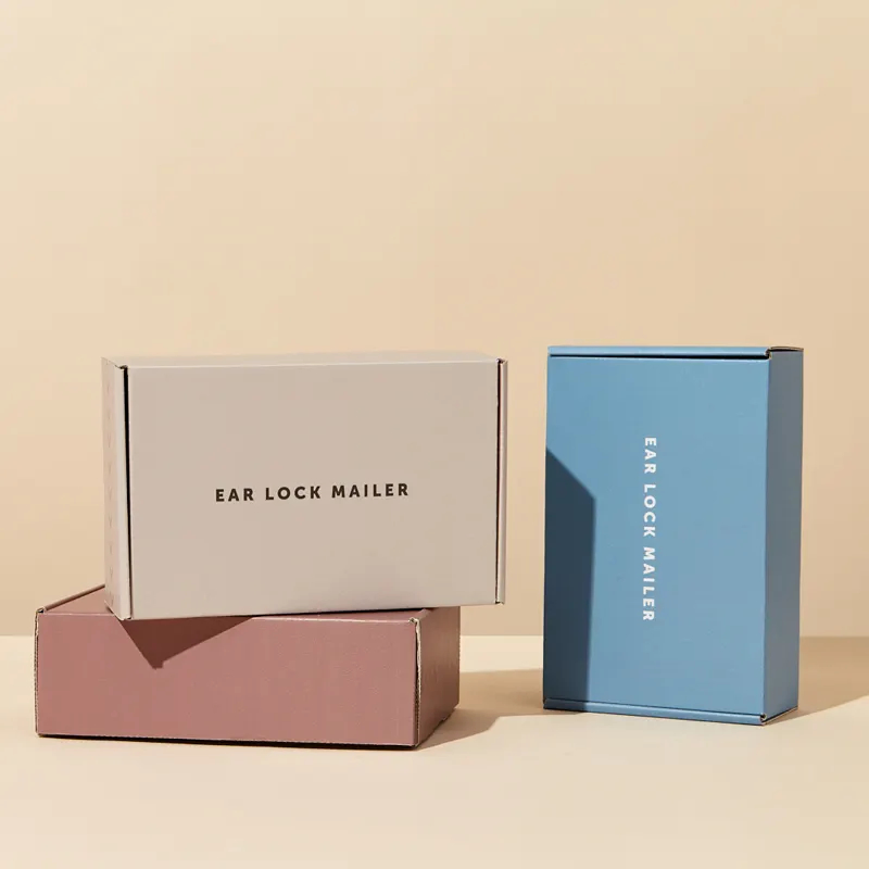 Fabricante Caixa Postal de Papelão Personalizada Impressa em Cores Embalagem de Papel Caixa de Envio em Papelão Corrugado