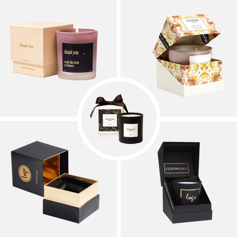 Caixas de Presente de Luxo com Tampa Magnética Conjunto de Velas Brancas Elegantes para Dama de Honra Embalagem de Presente Personalizada