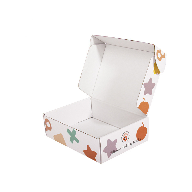 Embalagem de E-Commerce Personalizada para Flute, Caixa de Papelão Corrugado para Envio, Malote Branco para Literatura, Caixa de Embalagem de Papel