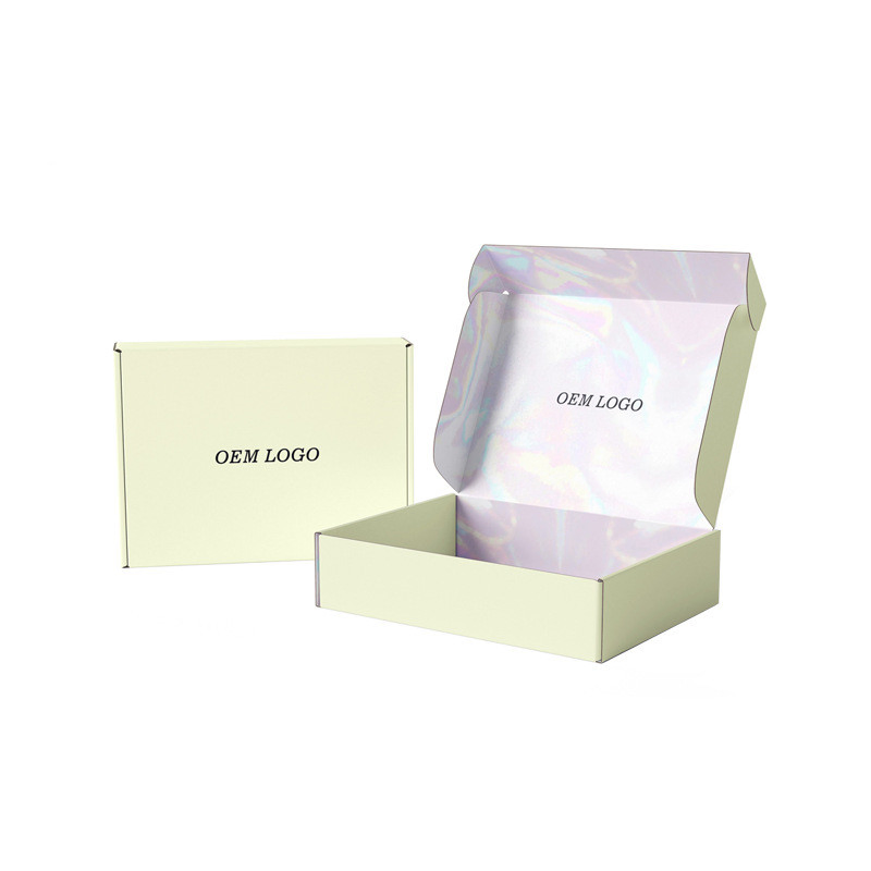 Embalagem de E-Commerce Personalizada para Flute, Caixa de Papelão Corrugado para Envio, Malote Branco para Literatura, Caixa de Embalagem de Papel