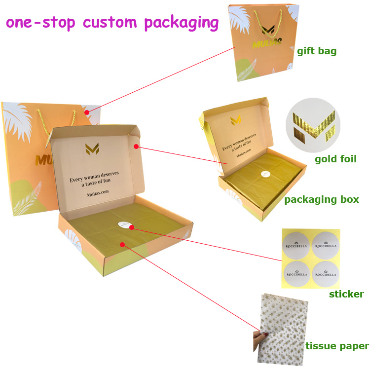 Embalagem de presente personalizada para roupas, caixa de papelão dobrável para envio postal, caixa de correio corrugada