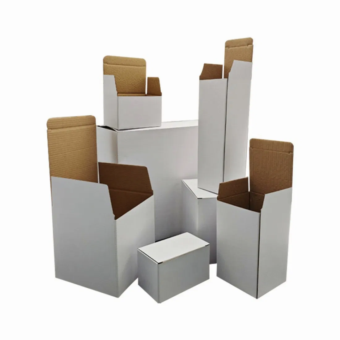 Caixa de Embalagem de Papel Kraft Corrugado para Envio com Corte Personalizado de Tamanho para E-Commerce