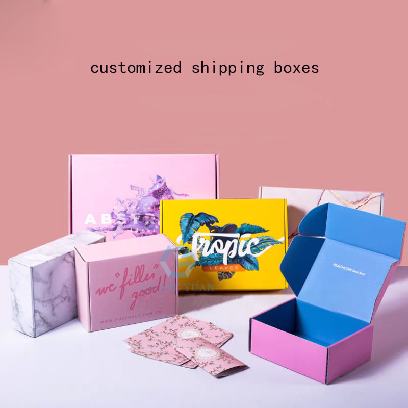 Caixa de papelão corrugado personalizada profissional para ecommerce, caixa de envio com baixo MOQ