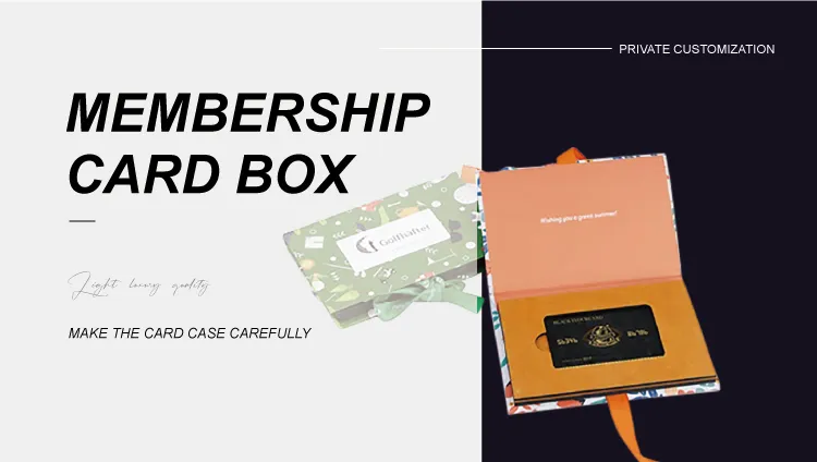 Caixa de embalagem para cartão de presente com deslizador personalizado impresso criativo para membros VIP