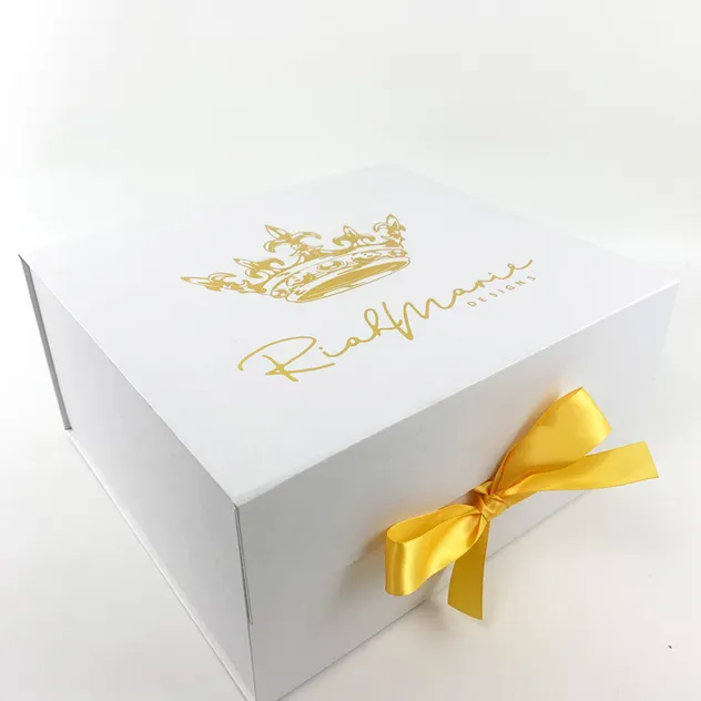 Caixa de embalagem de presente de papelão personalizada de luxo para roupas com tampa grande