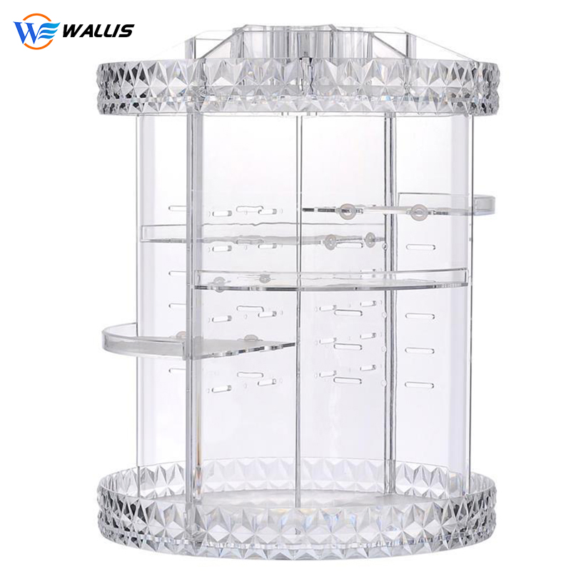 Caixa de Armazenamento Cosmético Transparente Acrílico Prateleira Rotativa Mesa de Trabalho Produtos para Cuidados com a Pele Mesa de Maquiagem Caixa para Batom