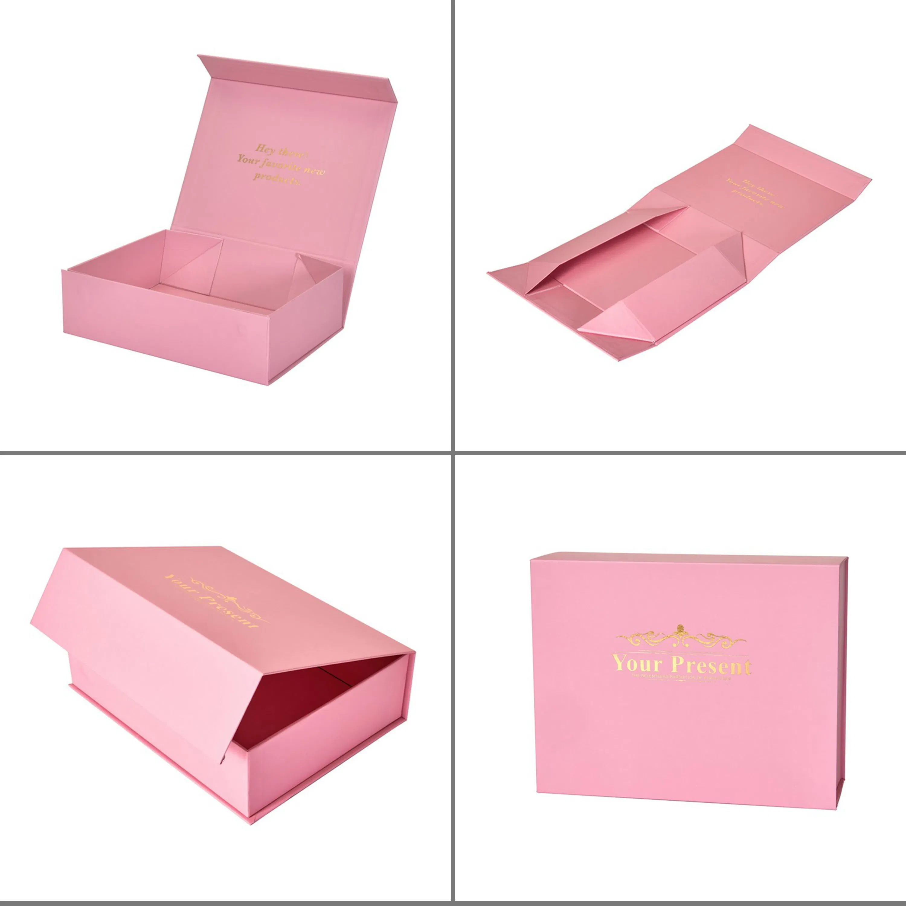 Caixa de presente magnética dobrável de papelão rígido para cosméticos, maquiagem, joias, roupas, para relógio, festa de casamento, Natal, festival, embalagem de presente com fita