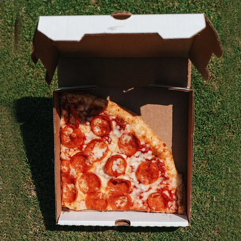 Caixa de Pizza de Papel Kraft Hexagonal Personalizada com Impressão, Biodegradável, Corrugada, Ecológica, para Alimentos, Descartável, Atacado