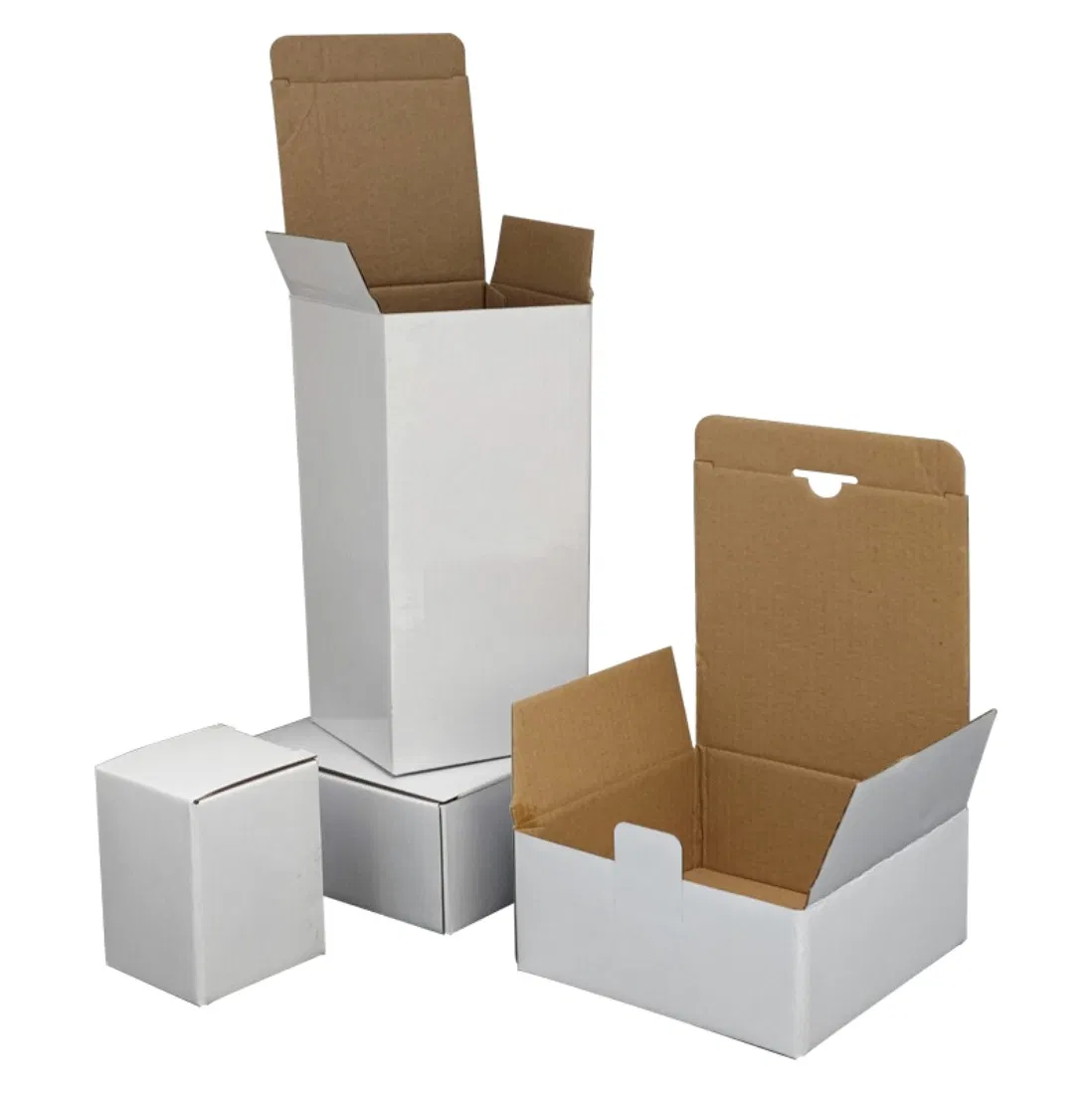 Caixa de Embalagem de Papel Kraft Corrugado para Envio com Corte Personalizado de Tamanho para E-Commerce