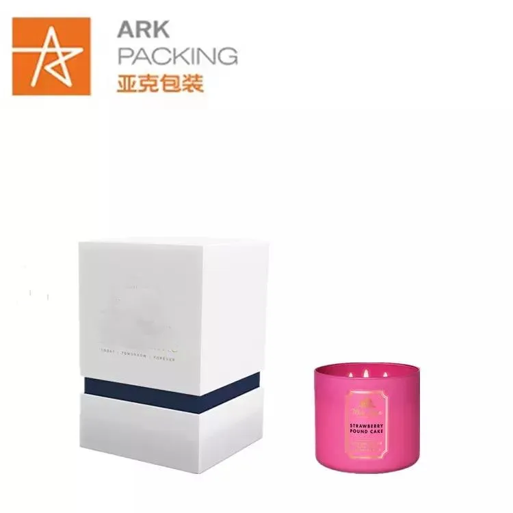 Caixas de presente de papelão de luxo personalizadas para embalagens de frascos de perfume, caixas de papelão com tampa e base para velas