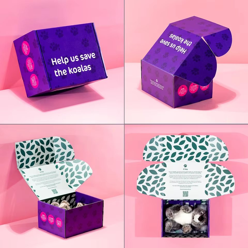 Caixa de Envio Rosa de Baixo MOQ Personalizada 3 Camada de Correio Postal Cor B Caixa de Papelão Corrugado Flute com Inserto Personalizado para Conta-Gotas de Óleo Joias