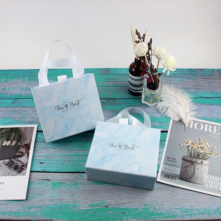 Embalagem de presente de papelão personalizada e sofisticada para perfumes, marcas de joias, sapatos de vestido, roupas, lenços, lingerie / sutiã / lembrancinhas de casamento em papel com fita