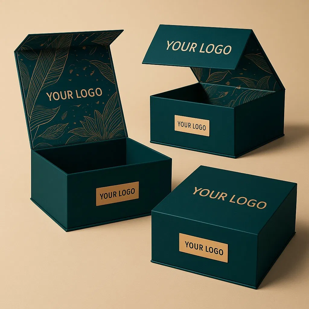 Caixa de presente de papel rígido personalizada de luxo grande com fechamento magnético, caixa de papel preta fosca com tampa flip