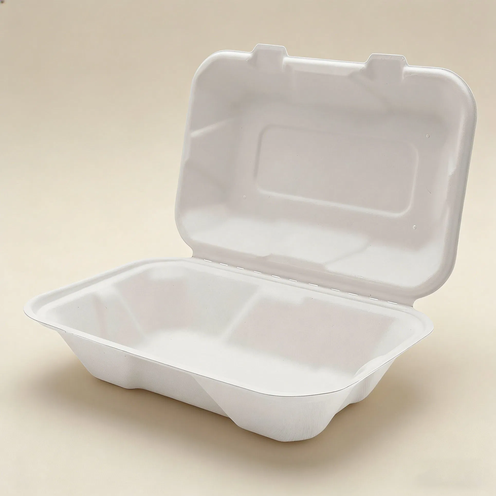Caixas de embalagem de papel biodegradável de bagasse personalizadas e ecológicas para alimentos