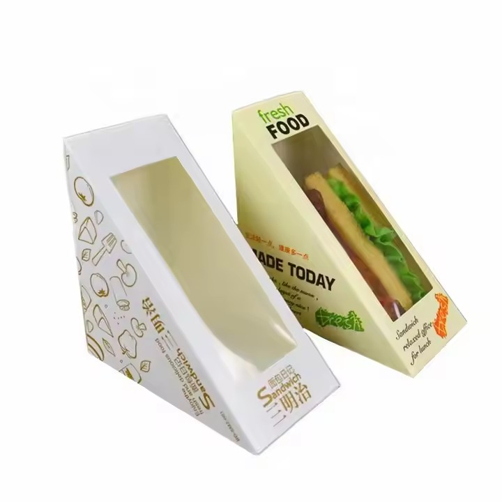 Embalagem de papel descartável biodegradável para alimentos, caixa de frango frito, ecológica