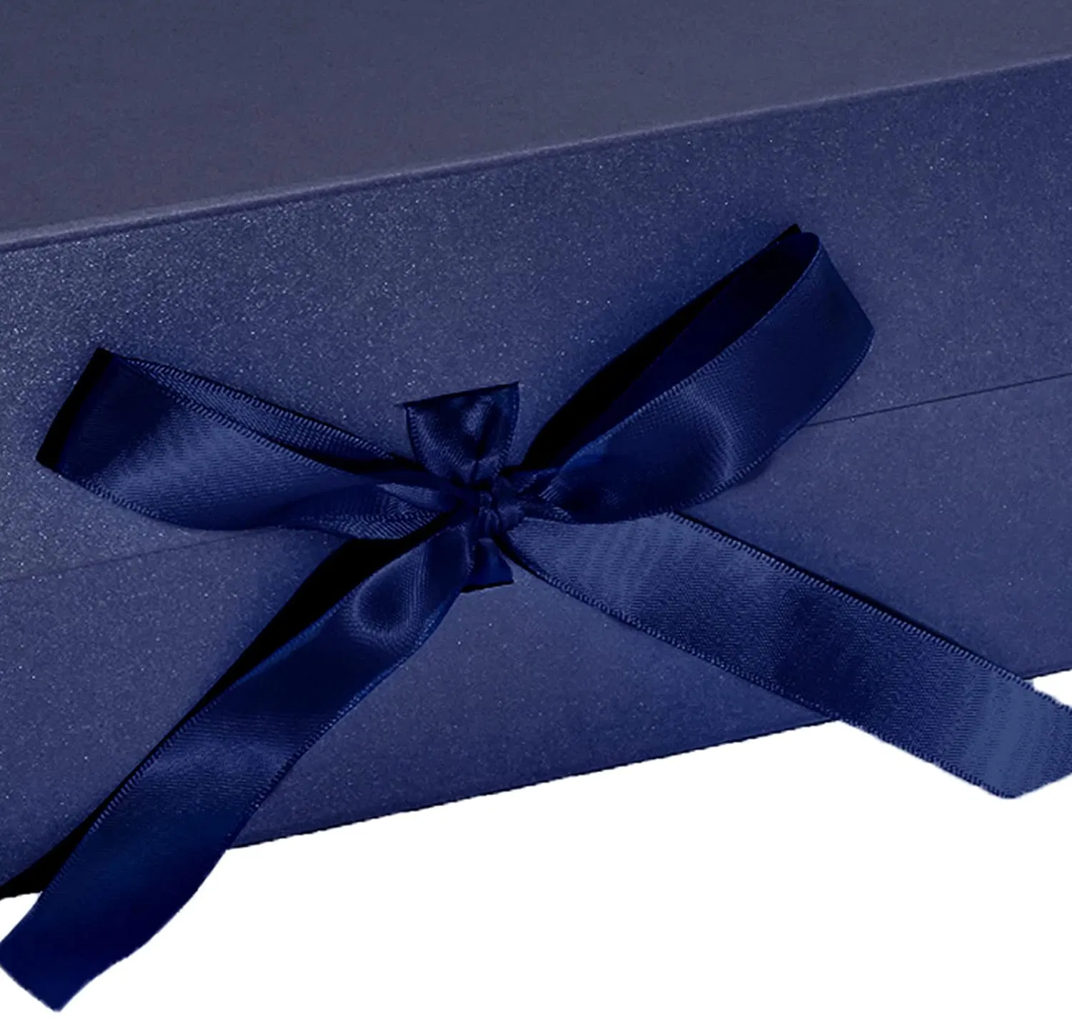 Caixa de presente dobrável personalizada azul marinho impressa para flores, casamento, caixa rígida de luxo com flip magnético e impressão para perfume, joias, roupas, cosméticos