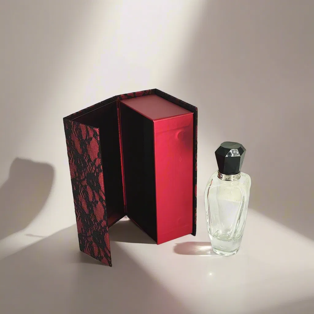 Caixa de presente magnética dobrável de papel preto rígido com fechamento magnético e logotipo, impressão personalizada de luxo
