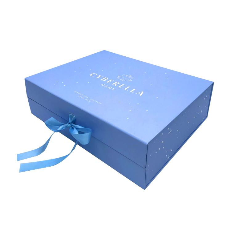 Caixa de presente magnética dobrável de papelão rígido para cosméticos, maquiagem, joias, roupas, para relógio, festa de casamento, Natal, festival, embalagem de presente com fita
