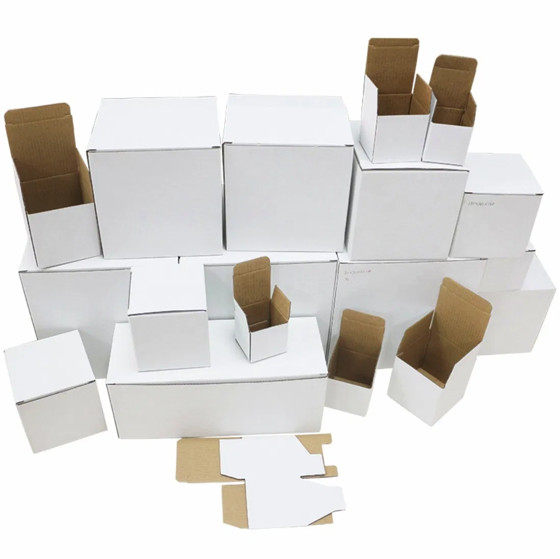 Caixa de Embalagem de Papel Kraft Corrugado para Envio com Corte Personalizado de Tamanho para E-Commerce