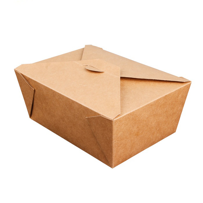 Caixa de Almoço Ecológica de Papel Biodegradável Caixa Bento Descartável para Alimentos