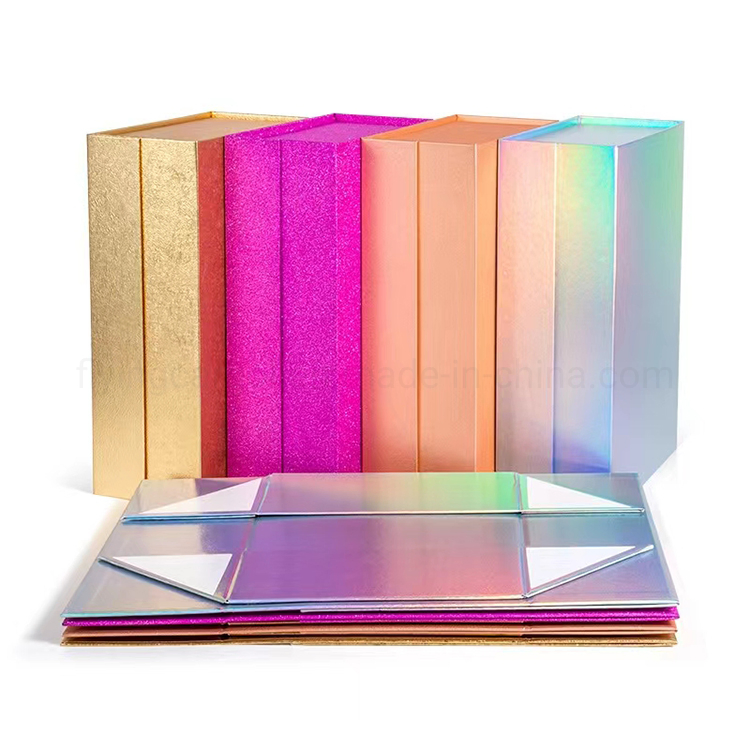 Produto de Cuidado da Pele de Luxo Dourado; Caixas de Papel de Presente Biodegradáveis com Logo Impresso Personalizado