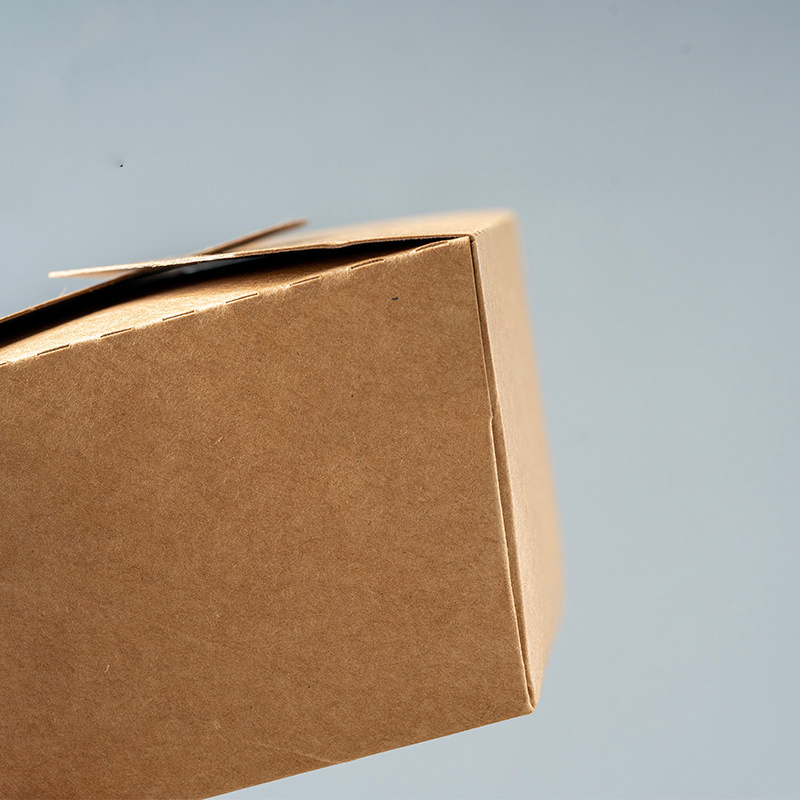 3# Embalagem de Alimentos Biodegradável de Kraft Descartável Caixa de Almoço Ecológica