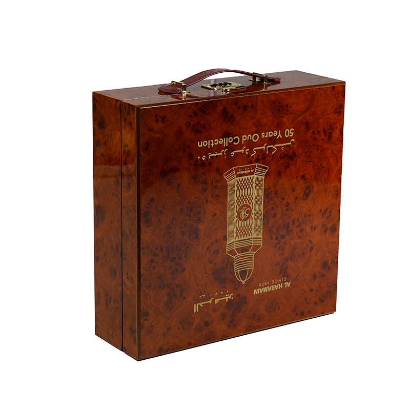Caixa de presente de madeira de luxo impressa sob medida, embalagem de perfume de luxo, caixa de cosméticos, produto para cuidados com a pele, caixa de papel para óleo essencial e perfume